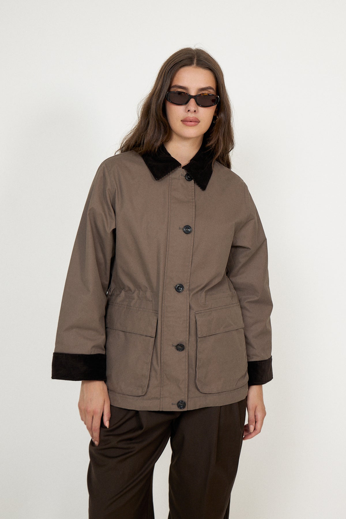 Waxed Barn Jacket - Faded Taupe