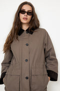 Waxed Barn Jacket - Faded Taupe