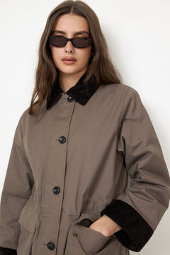 Waxed Barn Jacket - Faded Taupe