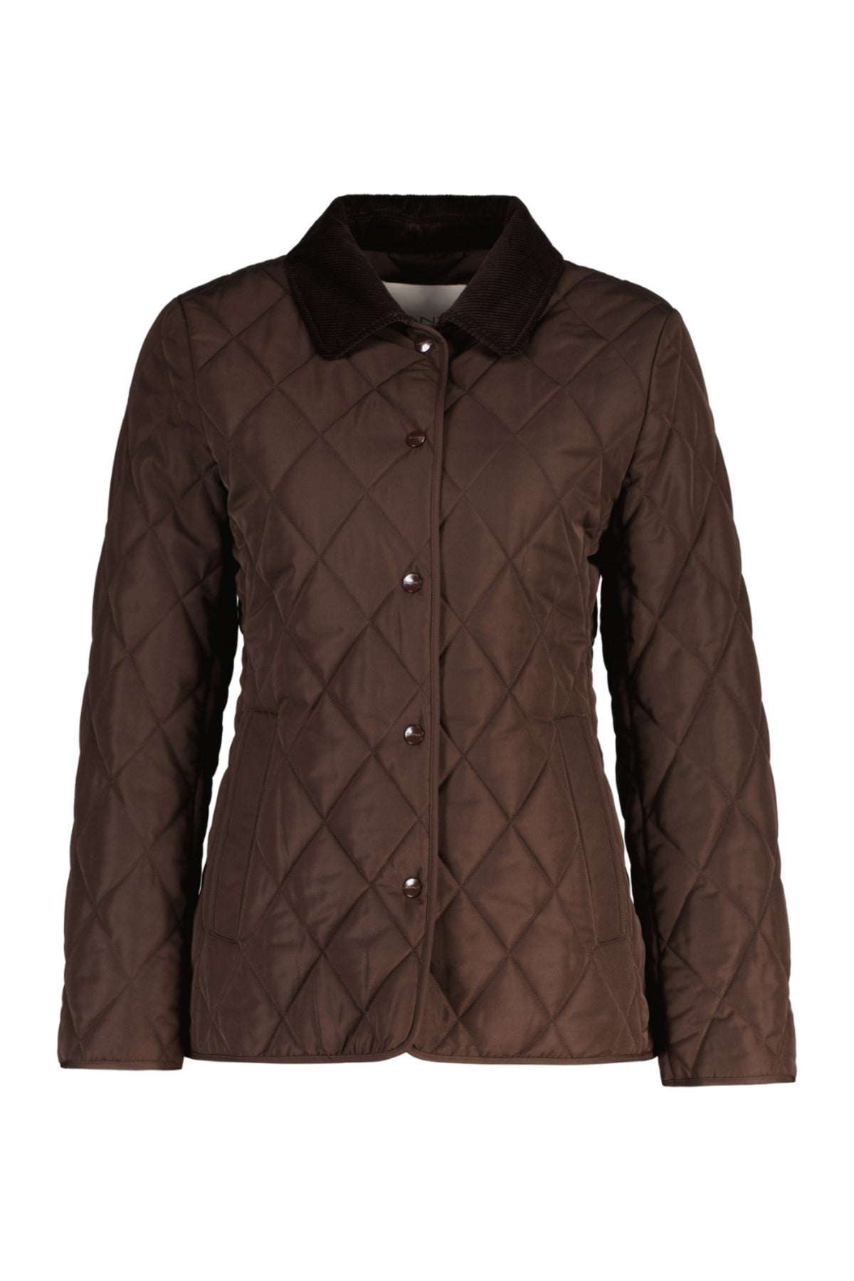 Fitted Quilted Jacket - Deep Brown