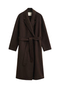Handstitched Belted Coat - Deep Brown