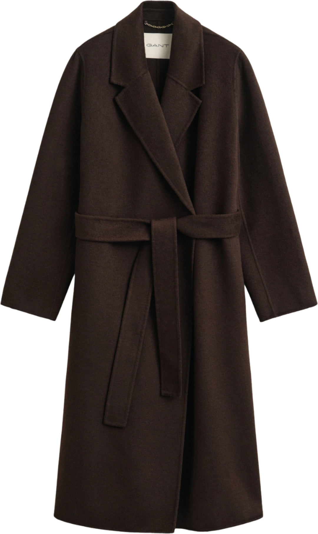 Handstitched Belted Coat - Deep Brown