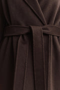 Handstitched Belted Coat - Deep Brown