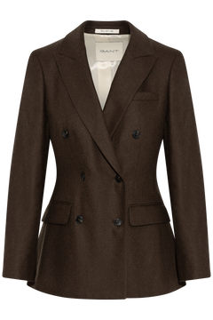 Hourglass Flannel Blazer - Deep Brown