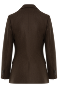 Hourglass Flannel Blazer - Deep Brown