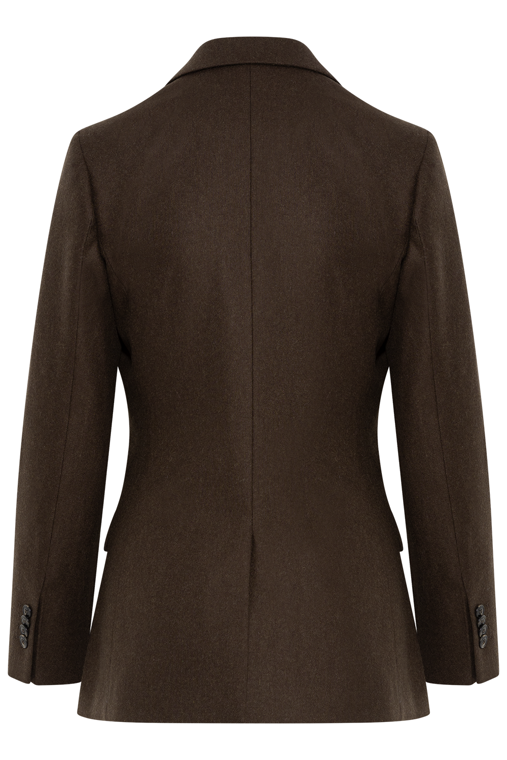 Hourglass Flannel Blazer - Deep Brown