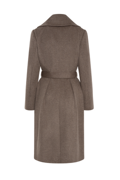 Cashmere Coat W Clareta Belt Midi - Brown
