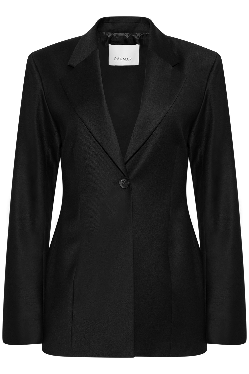 Fitted Wool Blazer - Black