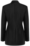 Fitted Wool Blazer - Black