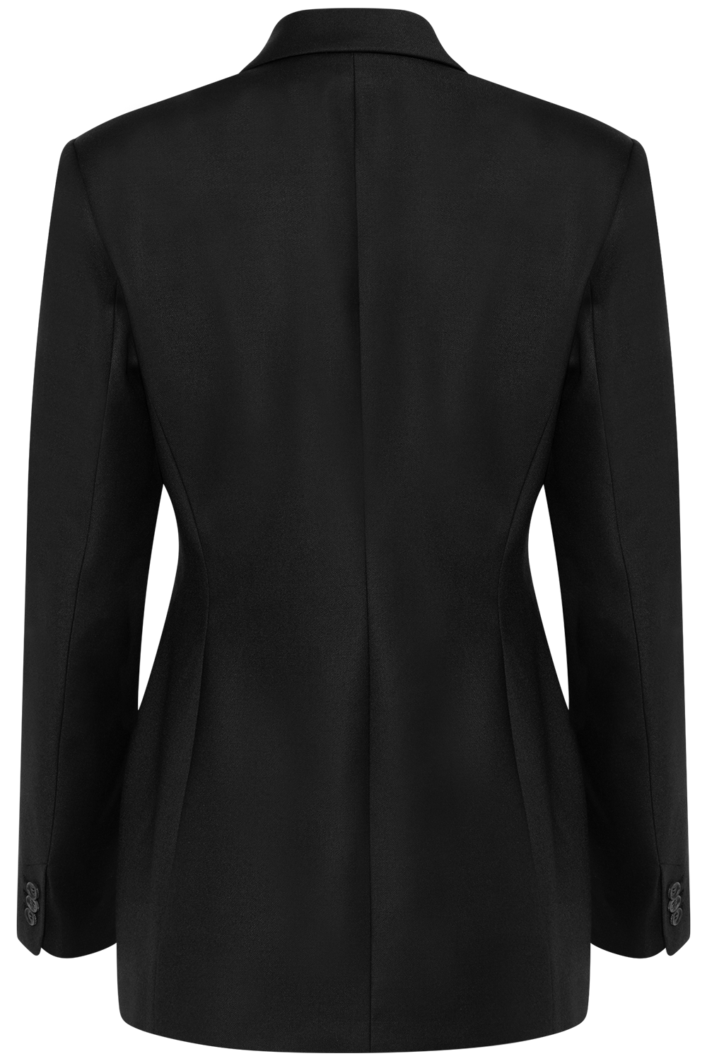 Fitted Wool Blazer - Black