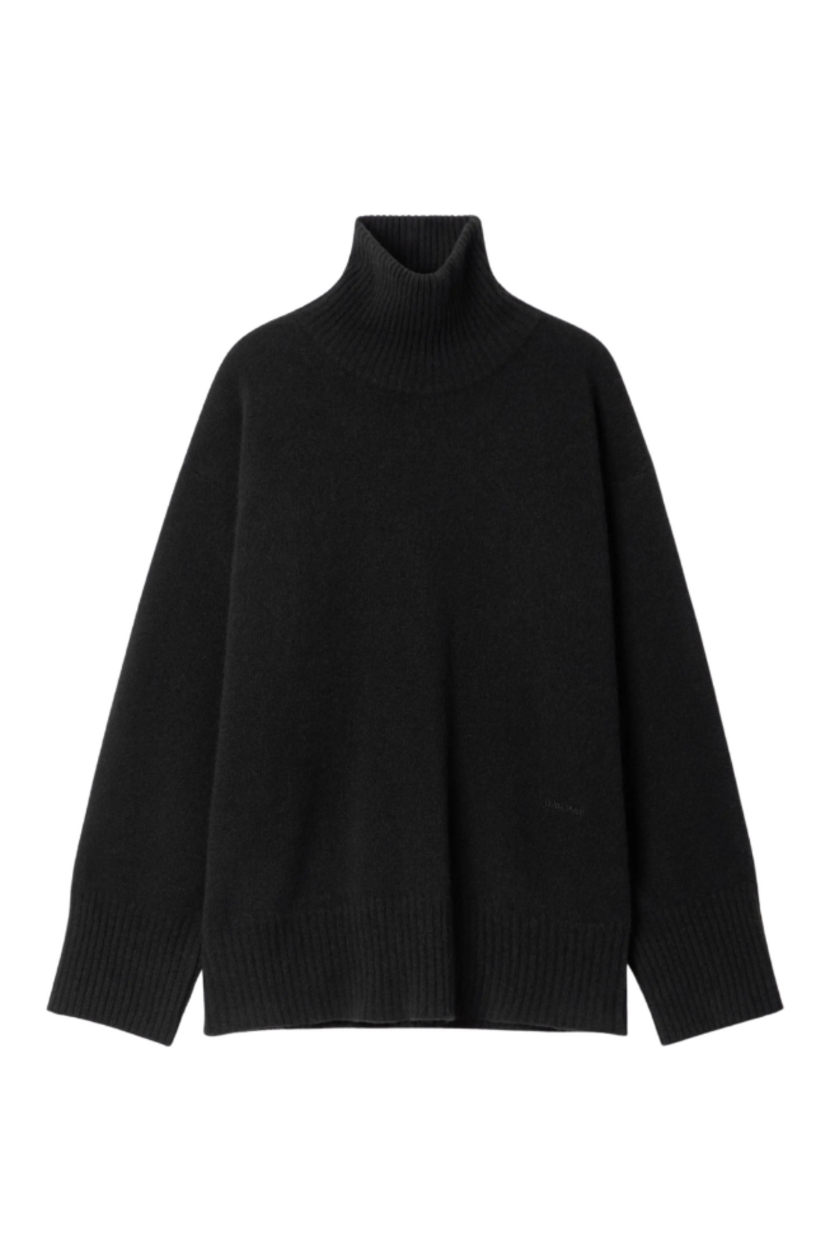 Soft Wool Turtleneck - Black