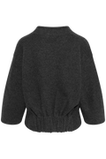 Short Wool Cardigan - Antracite Grey