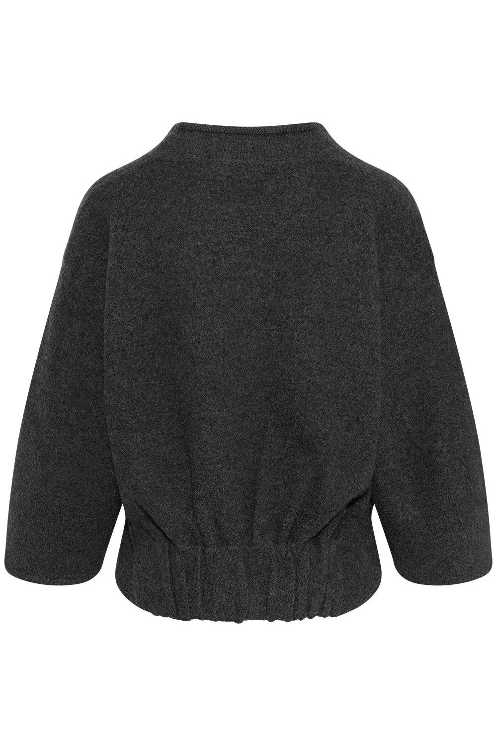 Short Wool Cardigan - Antracite Grey