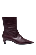 Ambar Leather Ankle Boots - Rift Burgundy