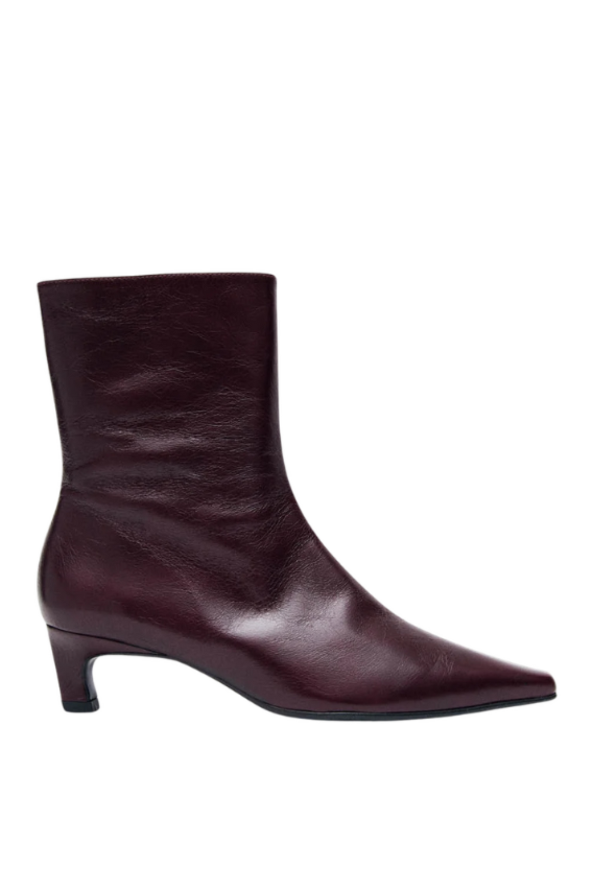 Ambar Leather Ankle Boots - Rift Burgundy
