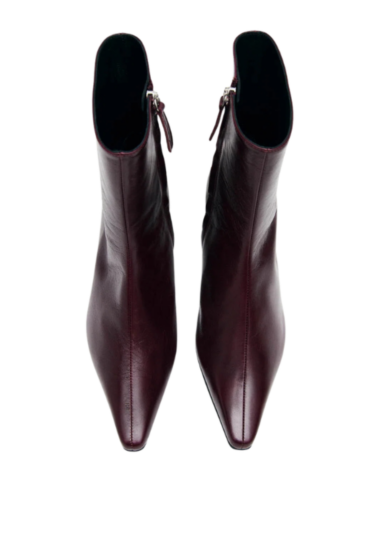 Ambar Leather Ankle Boots - Rift Burgundy
