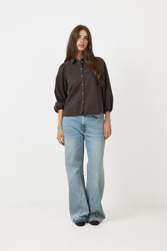 Hessiw Ballari Shirt - Chocolate Brown