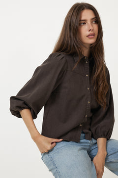 Hessiw Ballari Shirt - Chocolate Brown