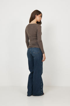 Fangiw T-Shirt Ls - Brown Melange