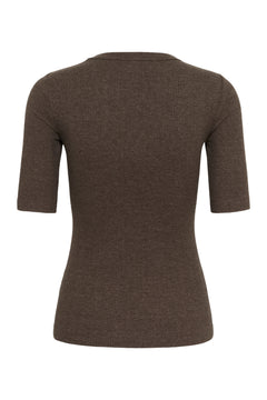 Dagnaiw Melange T-Shirt - Chocolate Brown Melange
