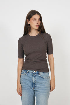 Dagnaiw Melange T-Shirt - Chocolate Brown Melange