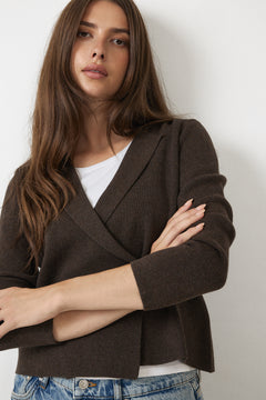 Tildaiw Cardigan - Chocolate Brown Melange