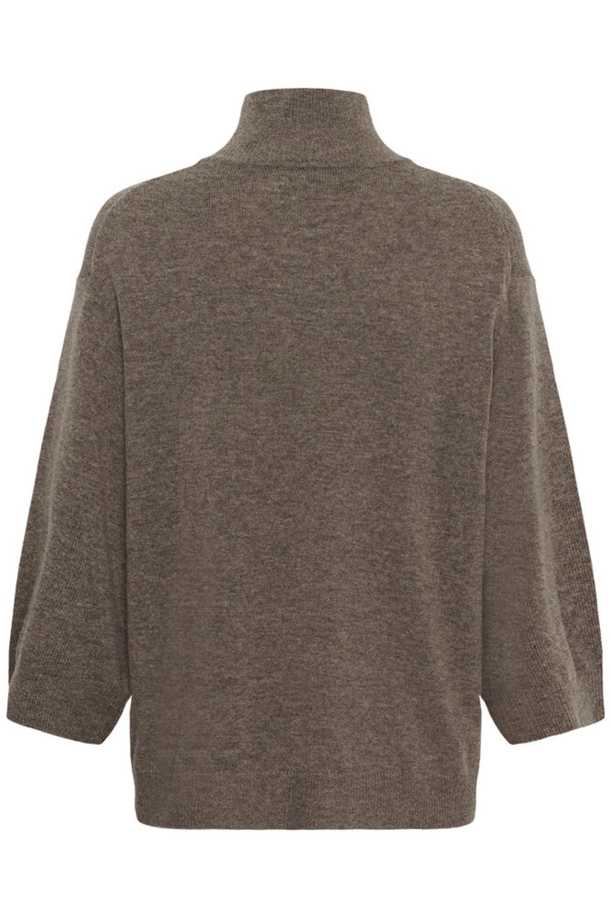 Tallyiw Monika Highneck - Chocolate Brown Melange