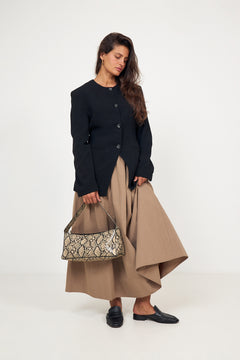 Yosef Bag - Beige Snake
