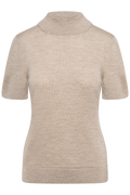 Merino Short Sleeve Polo - Sand