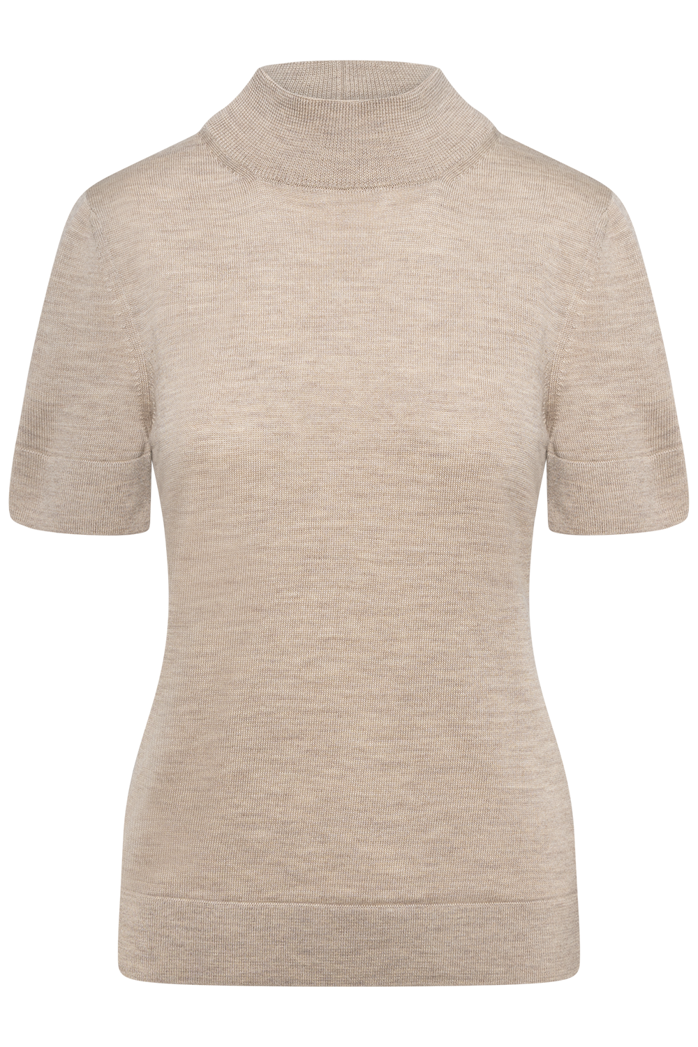 Merino Short Sleeve Polo - Sand