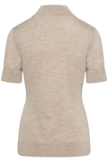 Merino Short Sleeve Polo - Sand