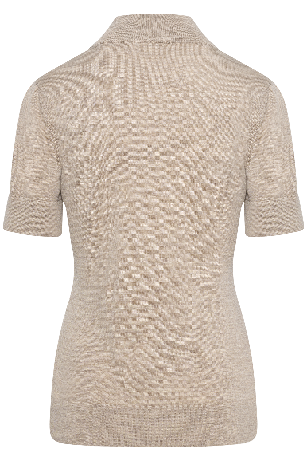 Merino Short Sleeve Polo - Sand