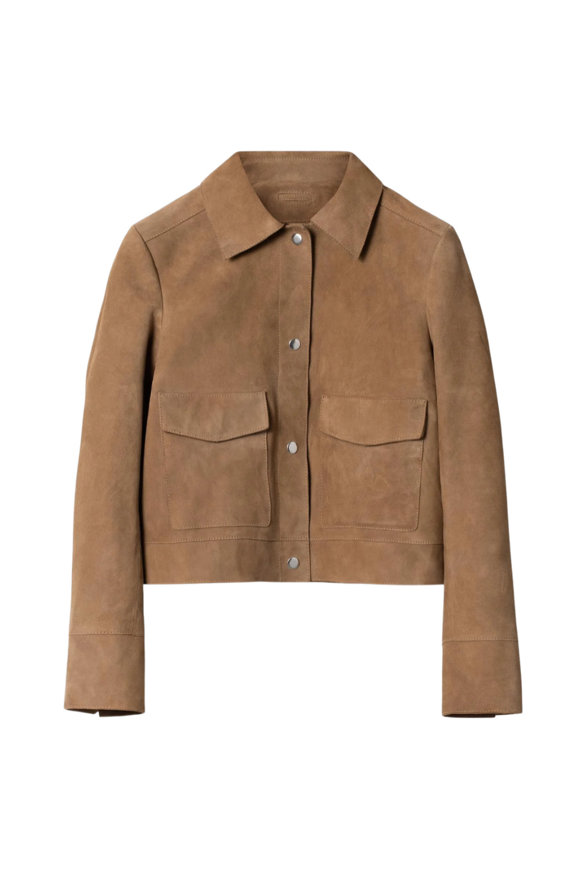 Suede Short Jacket - Light Brown