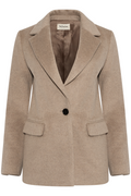 Wool/Silk Blazer - Beige