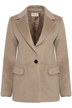 Wool/Silk Blazer - Beige