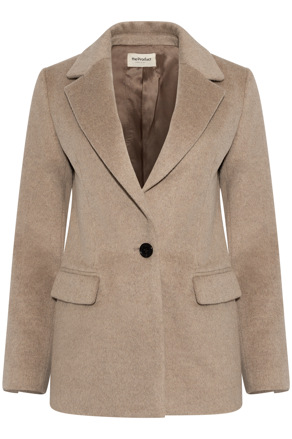 Wool/Silk Blazer - Beige