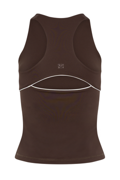 DoubleTrouble Bra Tank - Mocca Brown