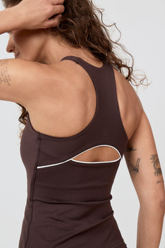DoubleTrouble Bra Tank - Mocca Brown