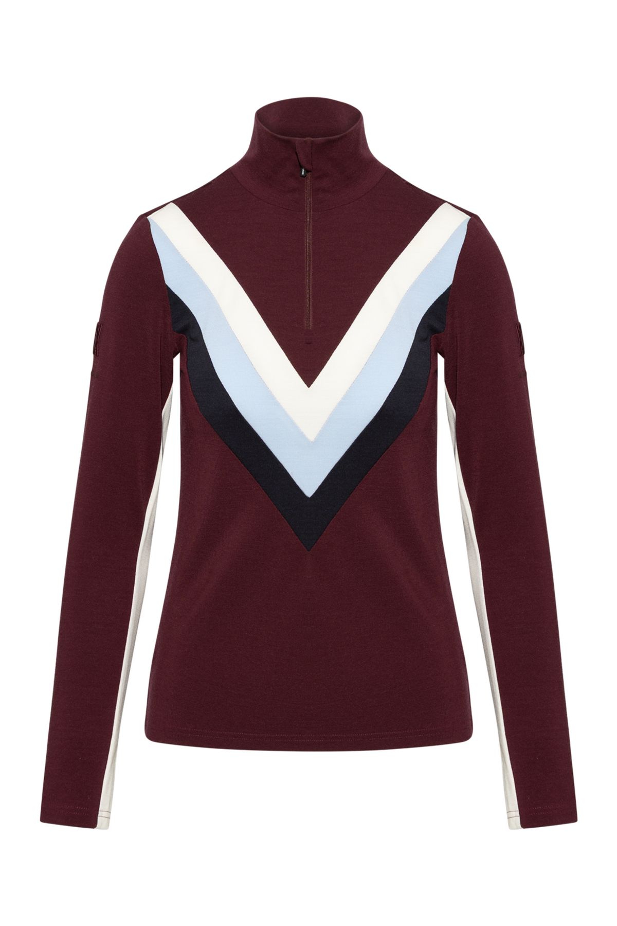 Voss Chevron Zipup Women - Burgundy