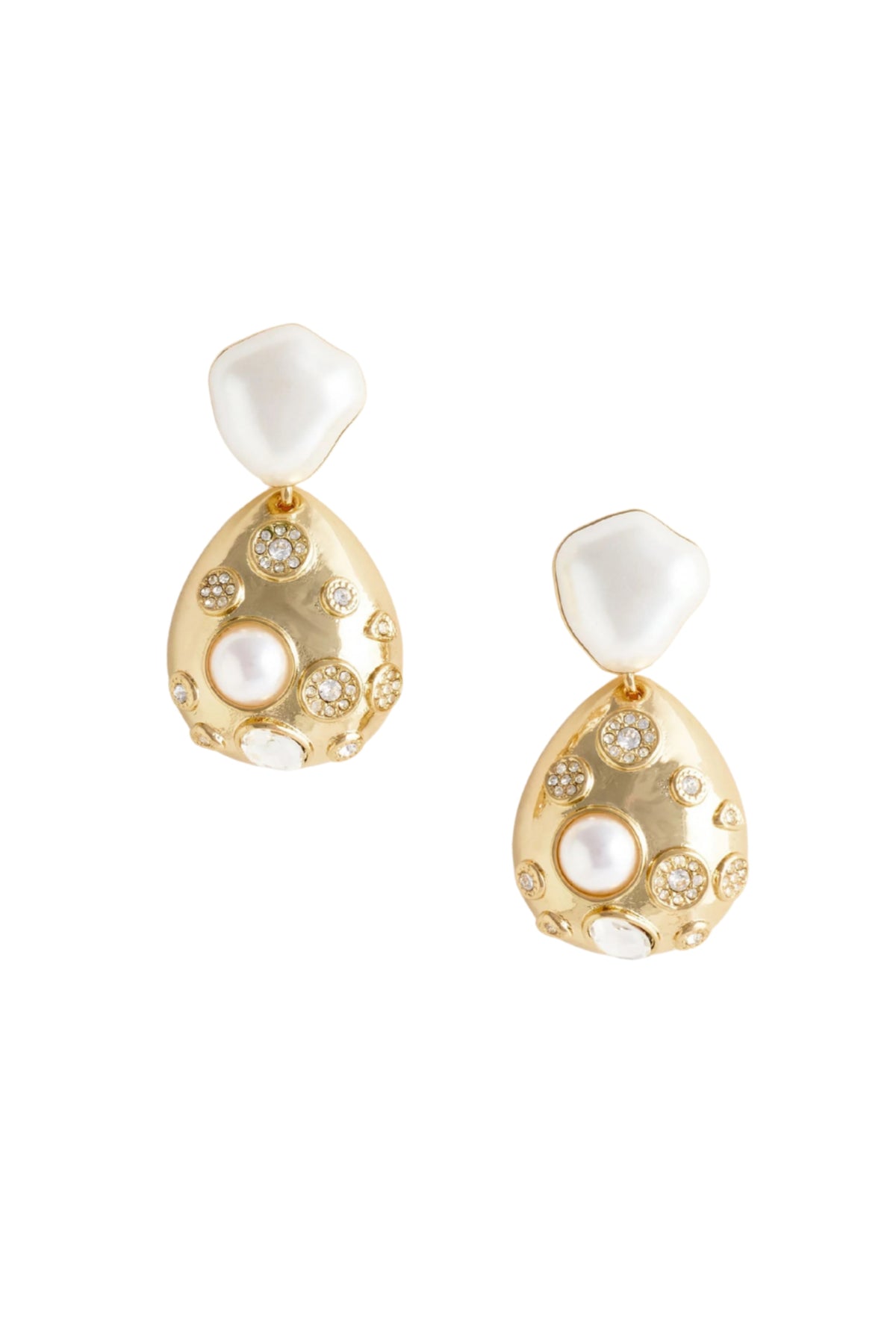 Gold Pearl Earring - Gold