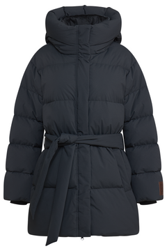 Sonja Down Belt Jacket - Black