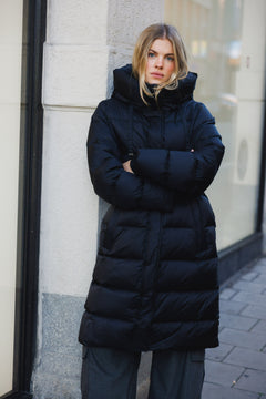 Sonja Down Belt Jacket - Black