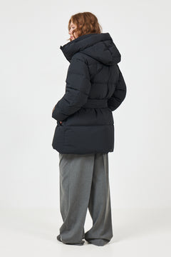 Sonja Down Belt Jacket - Black