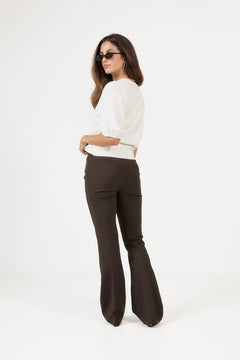 Rita Mw Slim Flared Pant Mel - Delicioso Melange