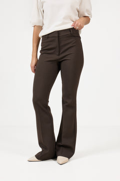 Rita Mw Slim Flared Pant Mel - Delicioso Melange