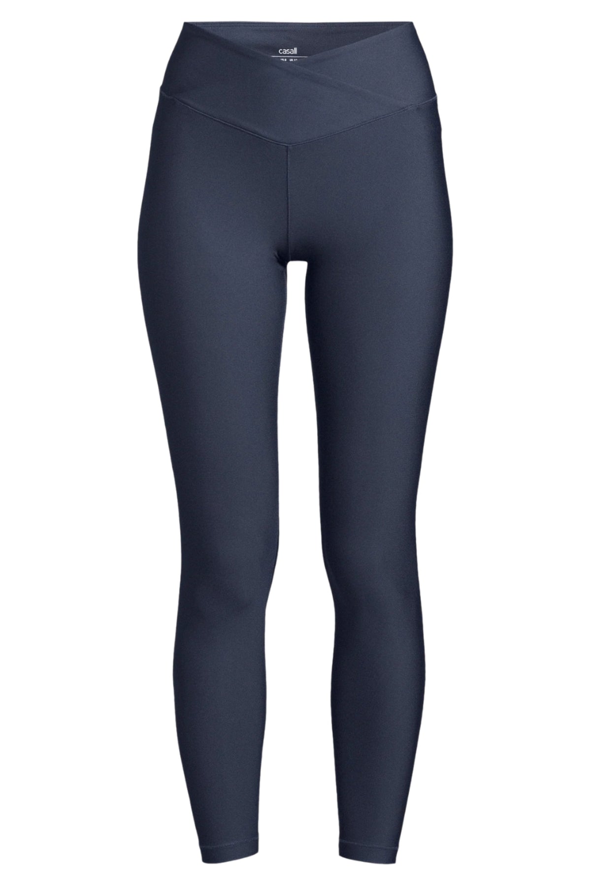 Overlap High Waist Tights - Core Blue