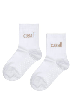 Non-Slip Tube Sock - White