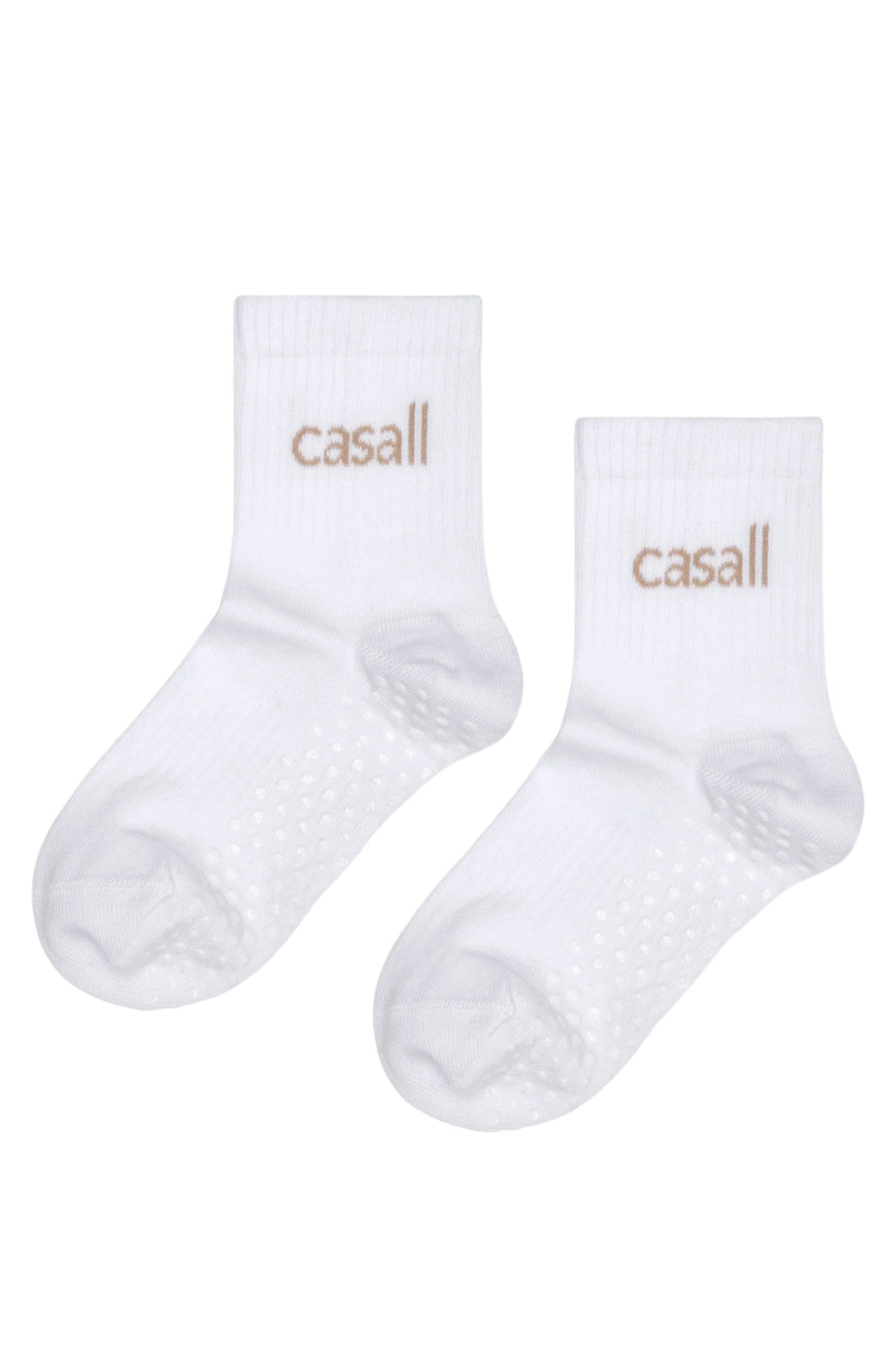 Non-Slip Tube Sock - White