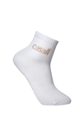 Non-Slip Tube Sock - White