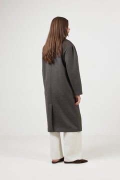Cylle Coat - Navy Twill Melange